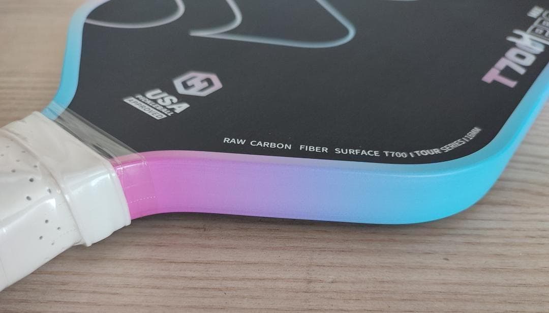 ピックルボール パドル T700 生カーボンファイバー ピンク ブルー1