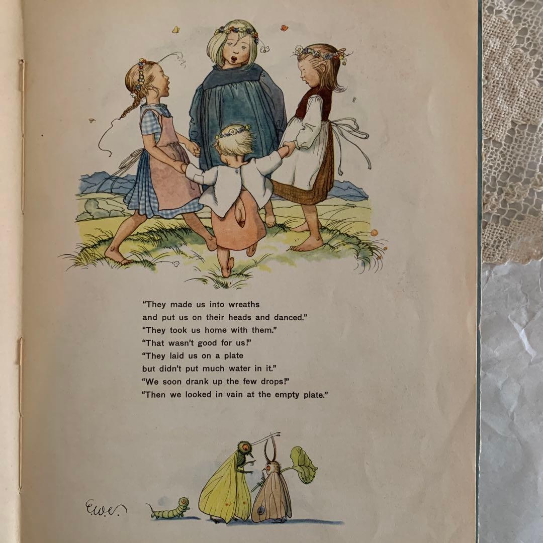 1930年アンティーク可憐な挿絵の絵本　洋書　古書　児童書ジャンクジャーナルにも