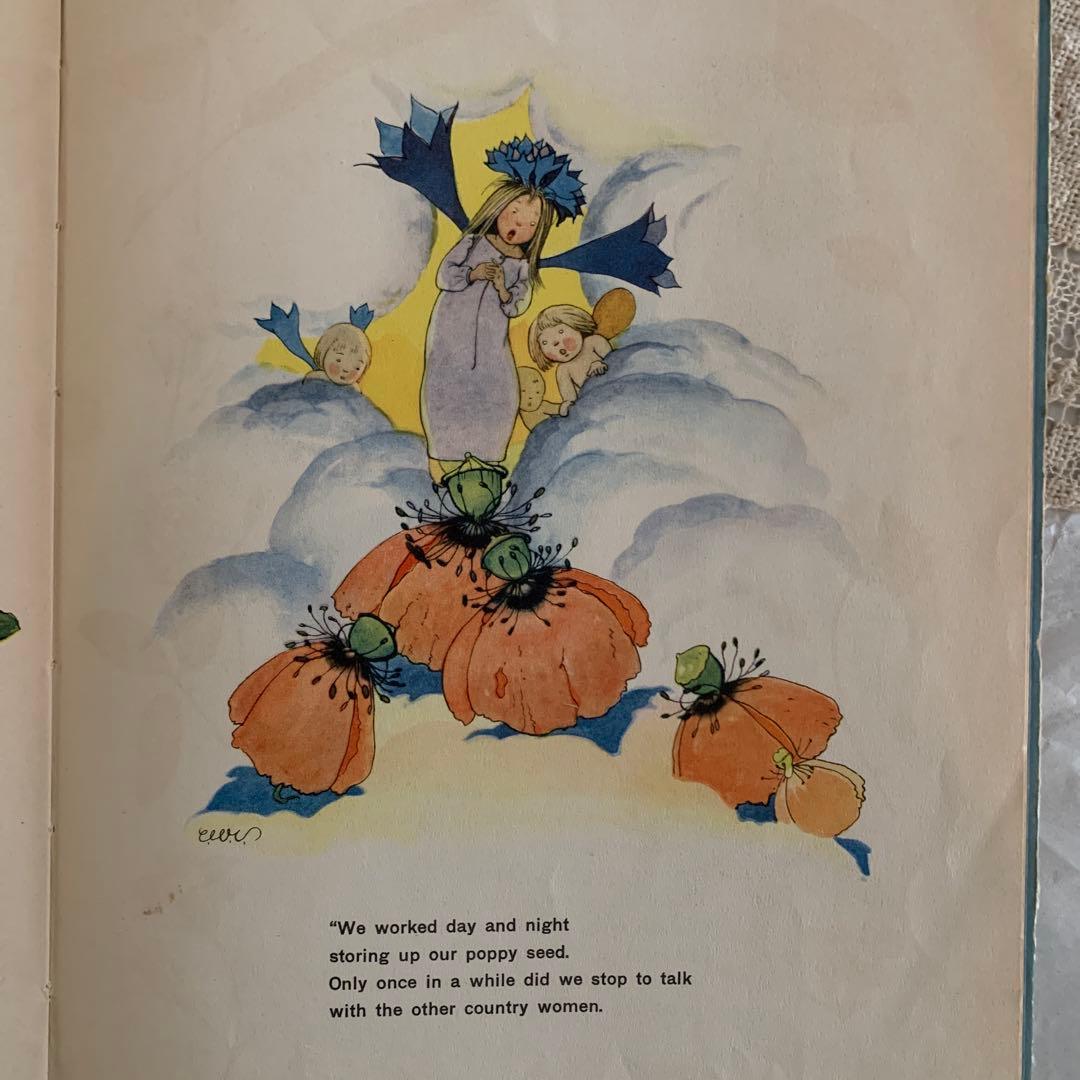 1930年アンティーク可憐な挿絵の絵本　洋書　古書　児童書ジャンクジャーナルにも