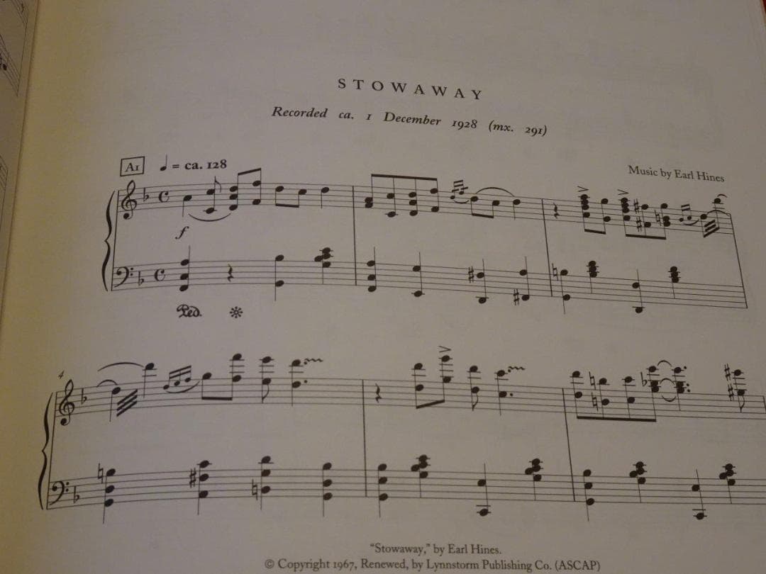 ジャズピアノ Earl \"Fatha\" Hines アール・ハインズ 楽譜