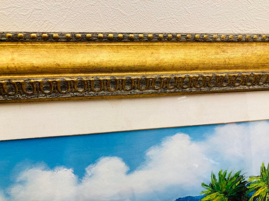 絵画 風景画 油絵 肉筆油彩画 地中海への道 王群作