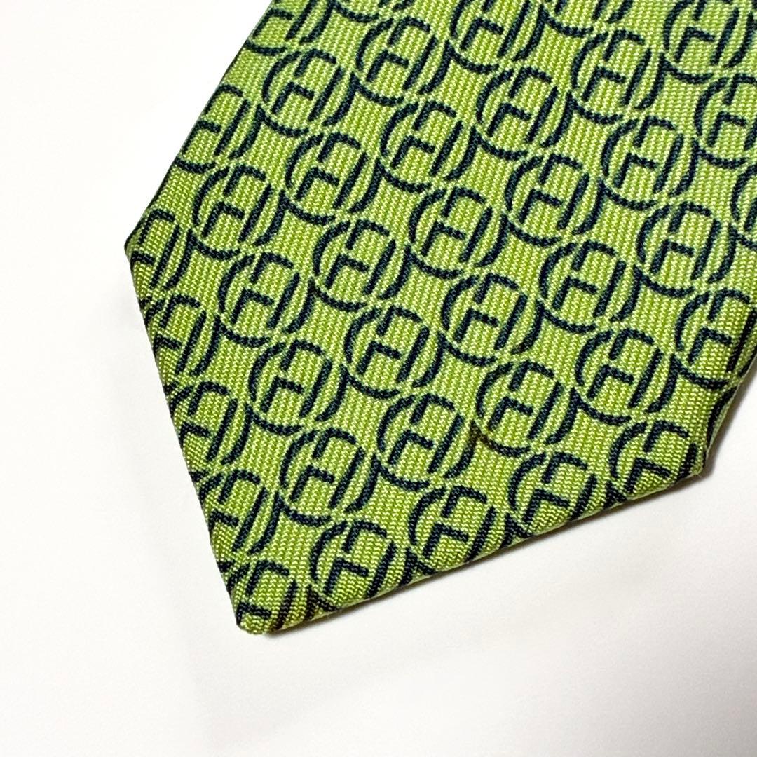 3880 エルメス ネクタイ 総柄 H柄 ファソネ ロゴグラム