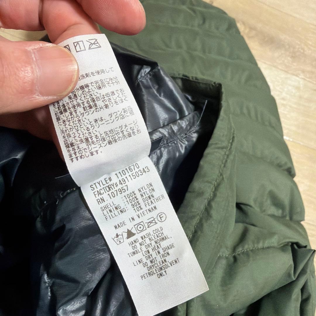 【美品】　mont-bell モンベル　スペリオダウンベスト オリーブ　M