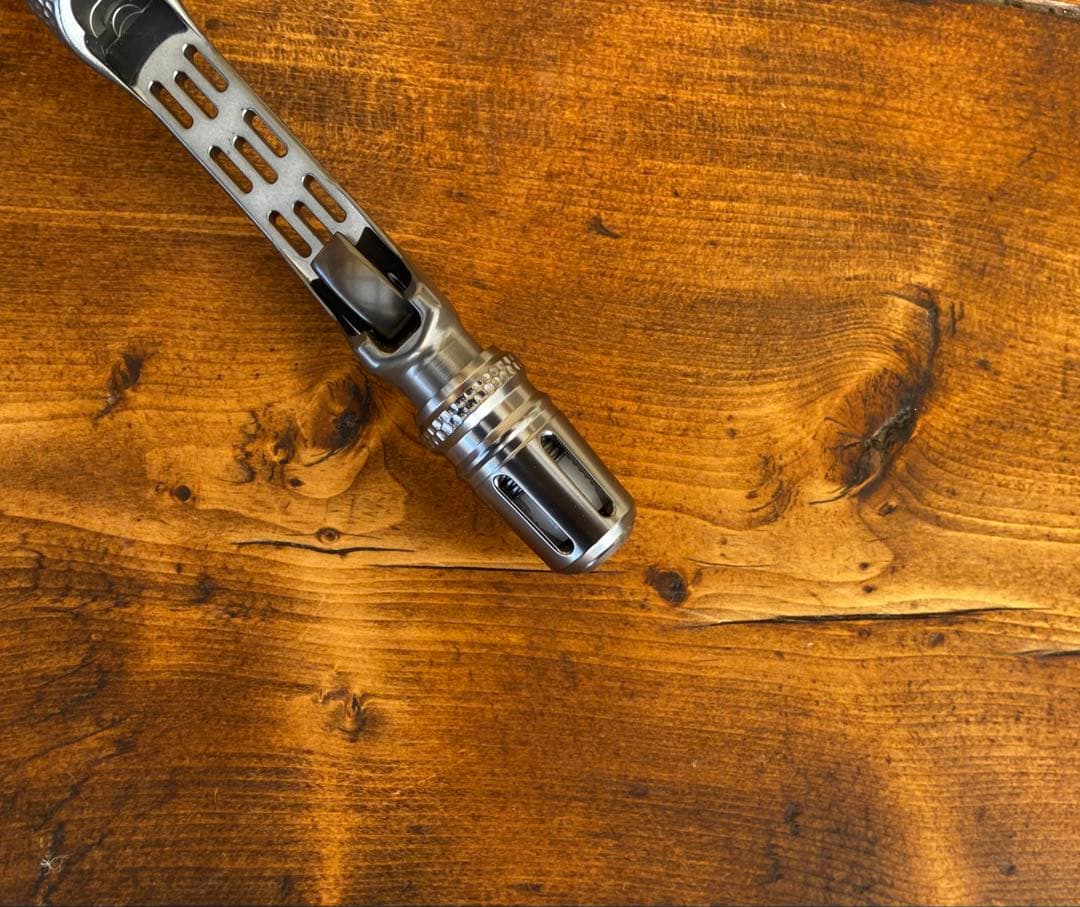 ガングリップ　ガンメタ　鹿の角グリップ　ロッドビルディング　ハンドメイド　渓流