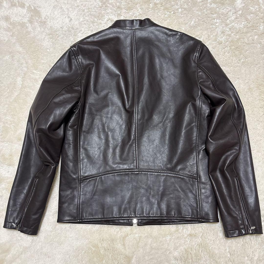 美品✨ Theoryセオリー シングルレザーライダースジャケット 牛革カウレザー