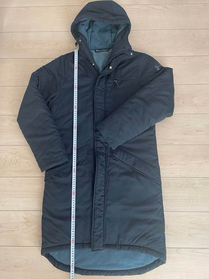 アンダーアーマー　ベンチコート　ロングコート　SM ブラック　黒　防寒着