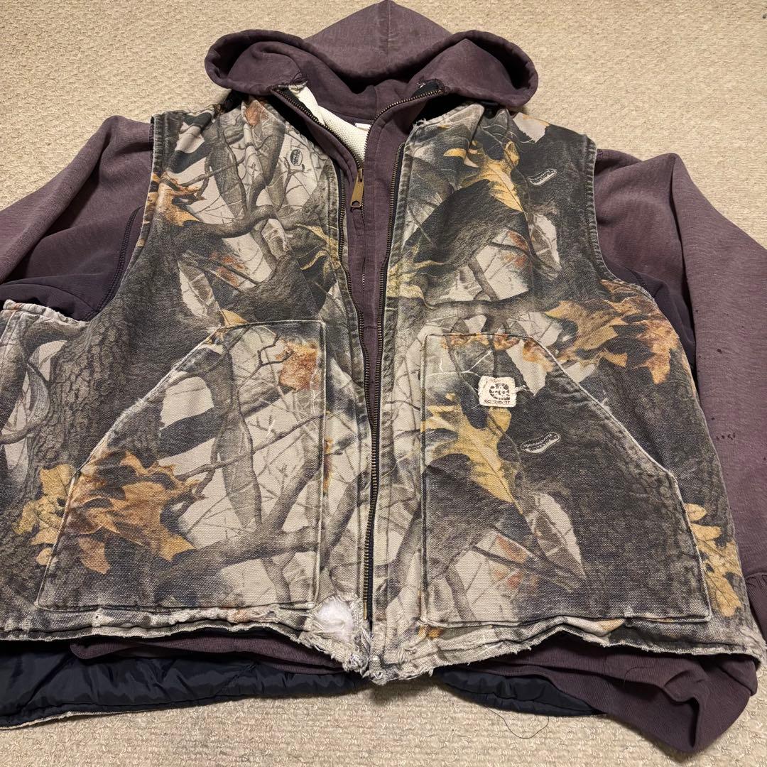 Carhartt リアルツリー ベスト ボロ