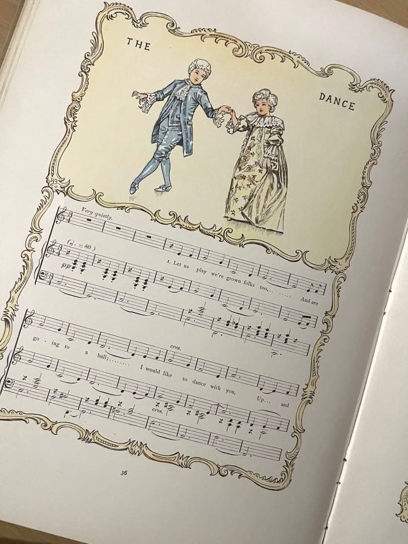 No.457希少 アンティーク 古書 洋書 児童書 樂譜絵本 イギリス童謡