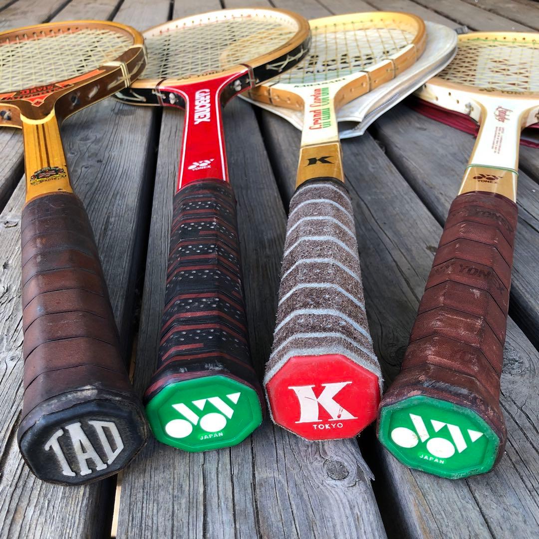木製 テニスラケット 4本セット 希少 ヨネックス カワサキ TAD