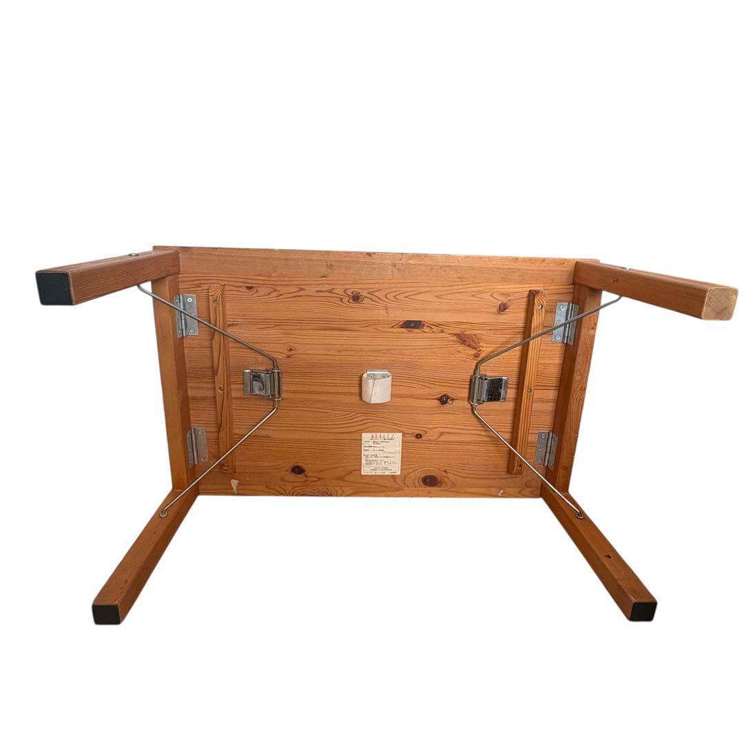 無印良品 パイン材 折りたたみローテーブル 天然木 旧型