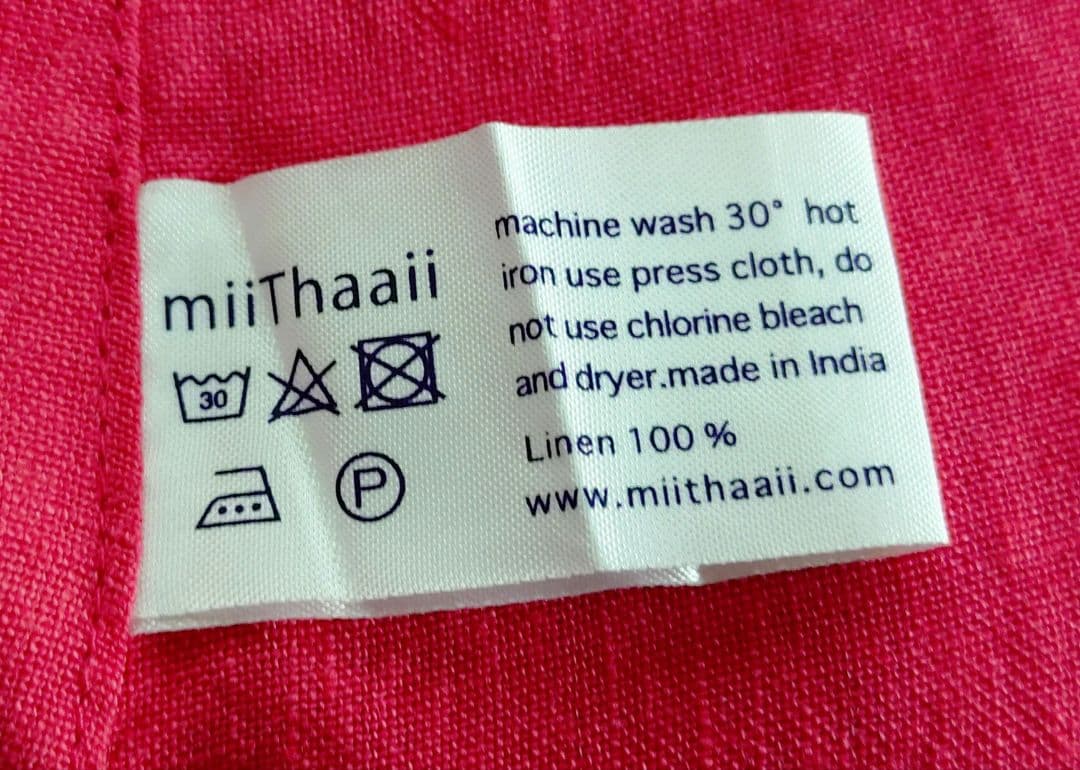 miiThaaii リネンエプロン ルビー×ローズ エプロン weeksdays