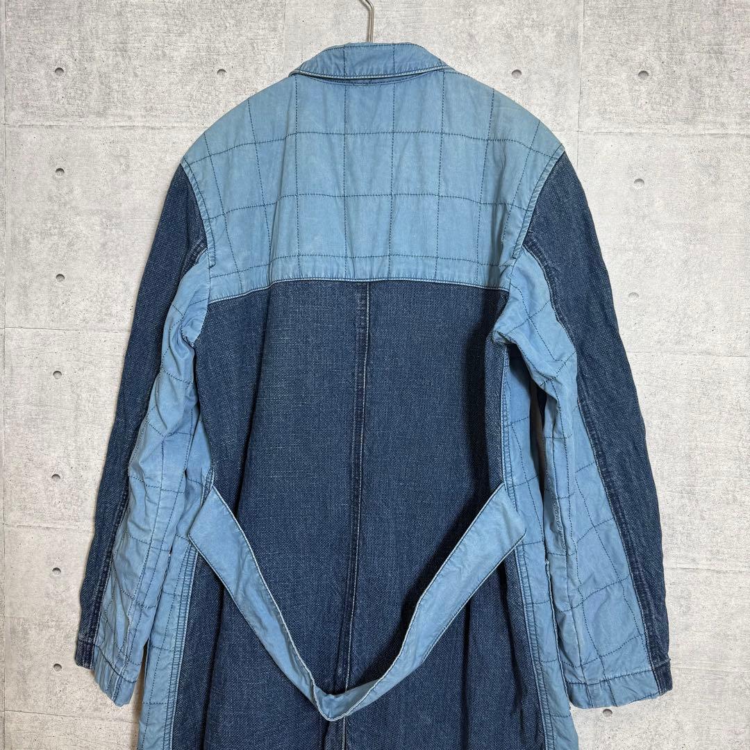 Ne-net ヴィンテージ デニム パッチワーク ロングジャケット
