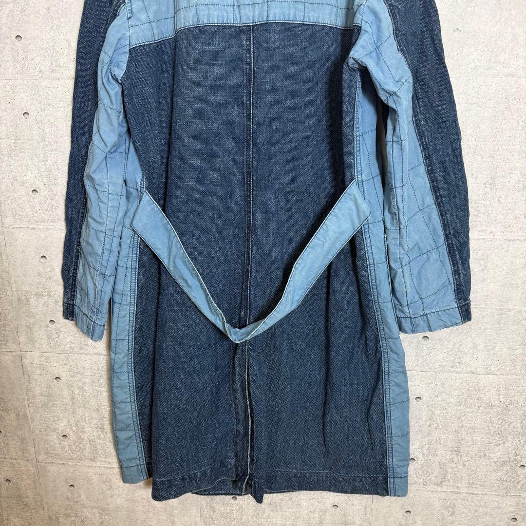 Ne-net ヴィンテージ デニム パッチワーク ロングジャケット
