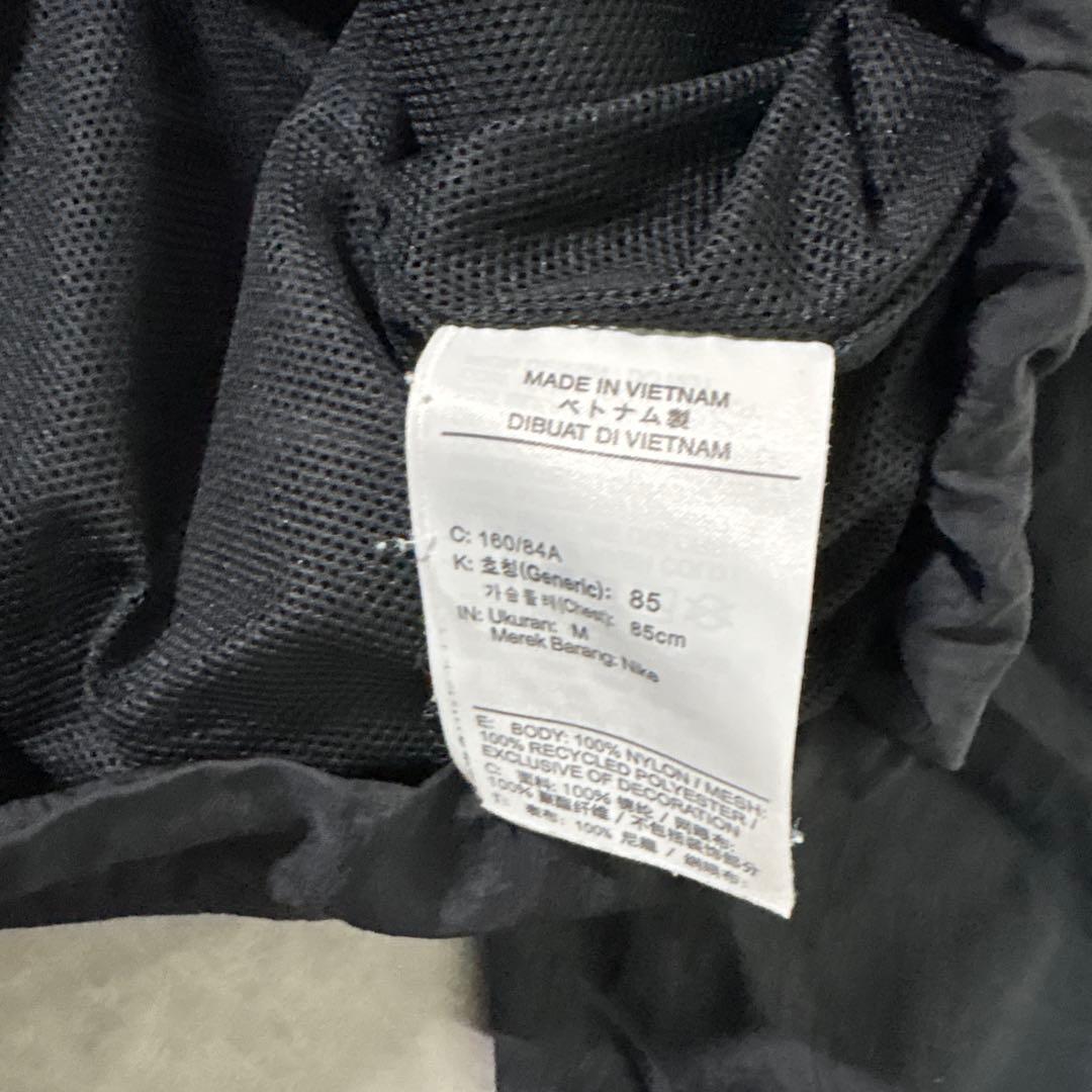 NIKE 00s ハーフジップ クロップ ナイロンジャケット ブラック M 短丈