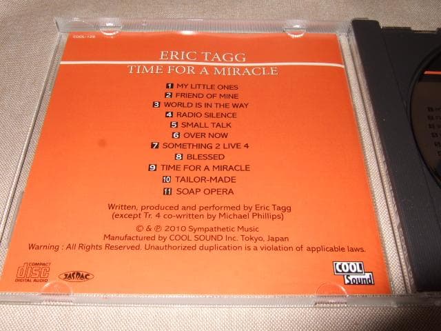 ERIC TAGG, 国内盤, AOR, エリック・タッグ, クール・サウンド