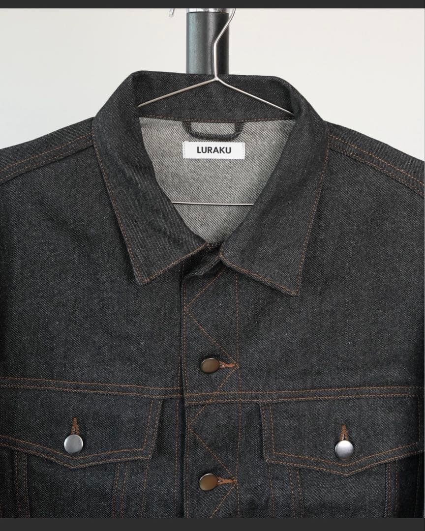 LURAKU Rigid Denim Jacket ブラック Mサイズ