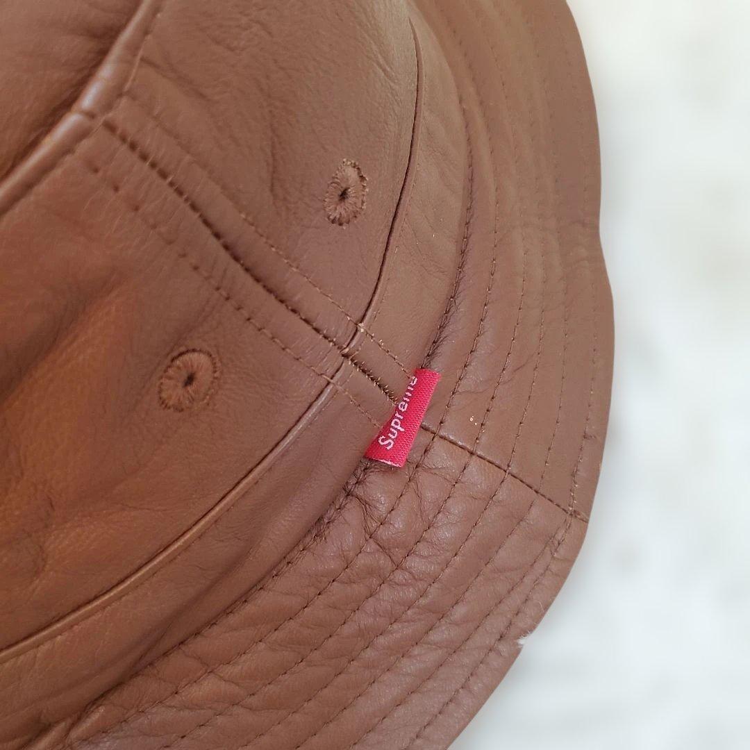 ⭐極美品ラージサイズ⭐Supreme ブラウンレザーバケットハット