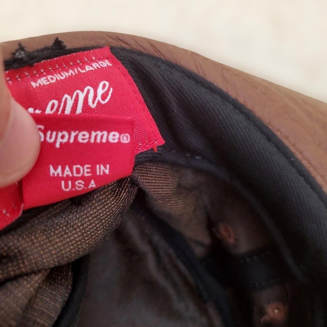 ⭐極美品ラージサイズ⭐Supreme ブラウンレザーバケットハット