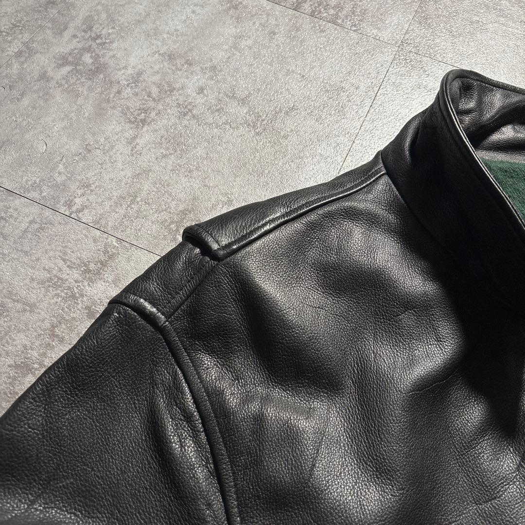 極上シボ革　90s セントジョンズベイ　A-2 レザーフライトジャケット　短丈