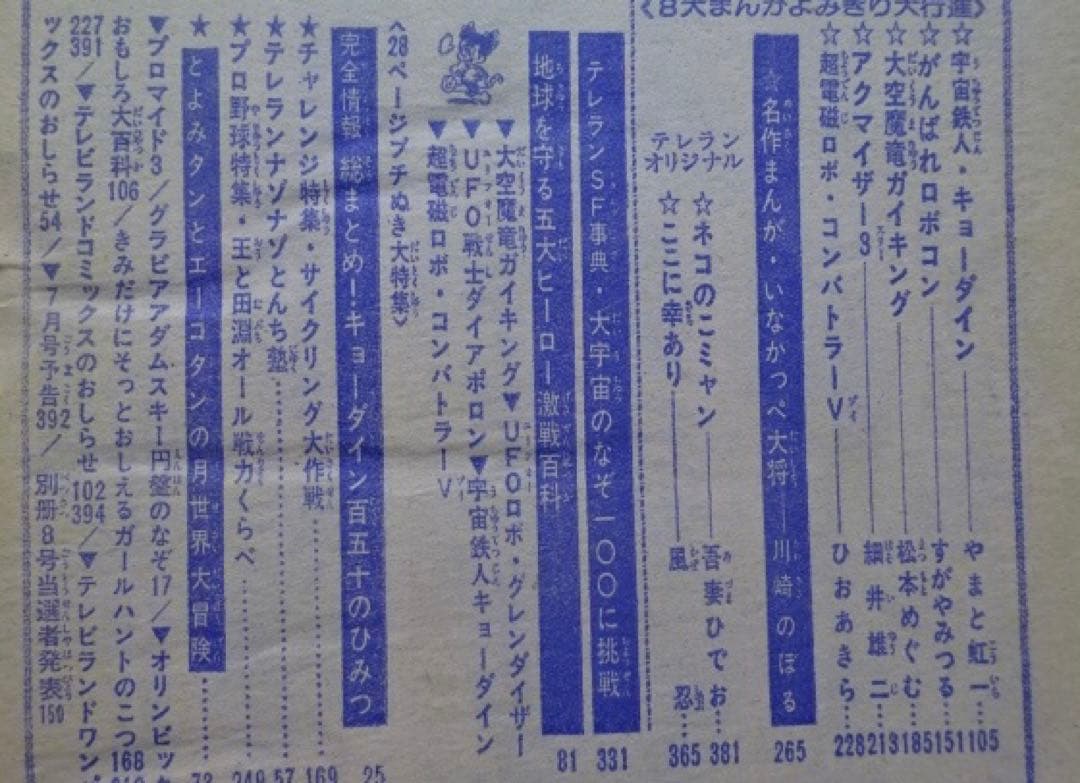 別冊テレビランド　1976年　別冊No.9