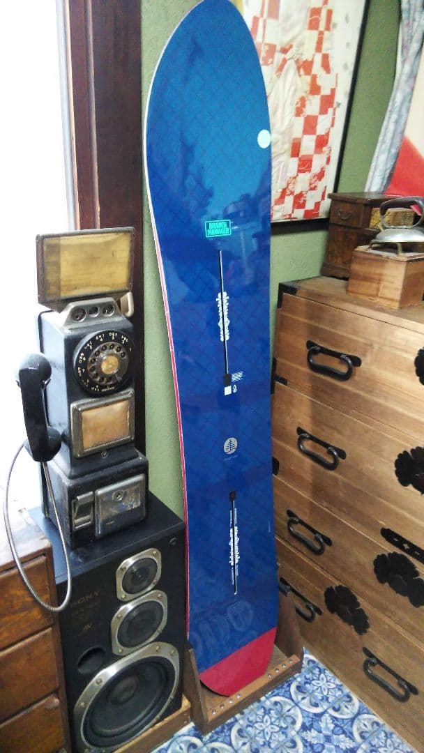 スノーボードスタンドラック　１本用 アクアブルー　ハンドメイド