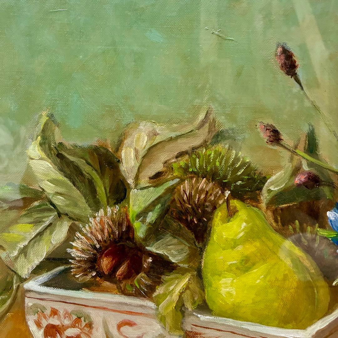 jujumatsui417 ★良品 静物画 油彩画 額装 付き