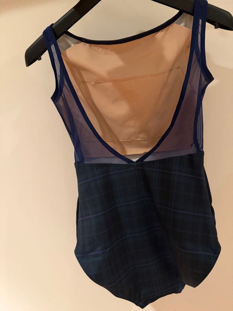 新品 S size Degage チェック unoa ウノア レオタード