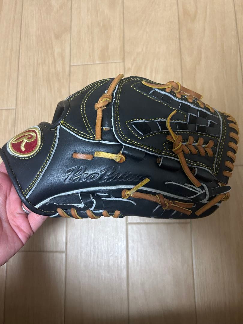 Rawlings Pro Preferred 軟式グローブ 黒/オレンジ