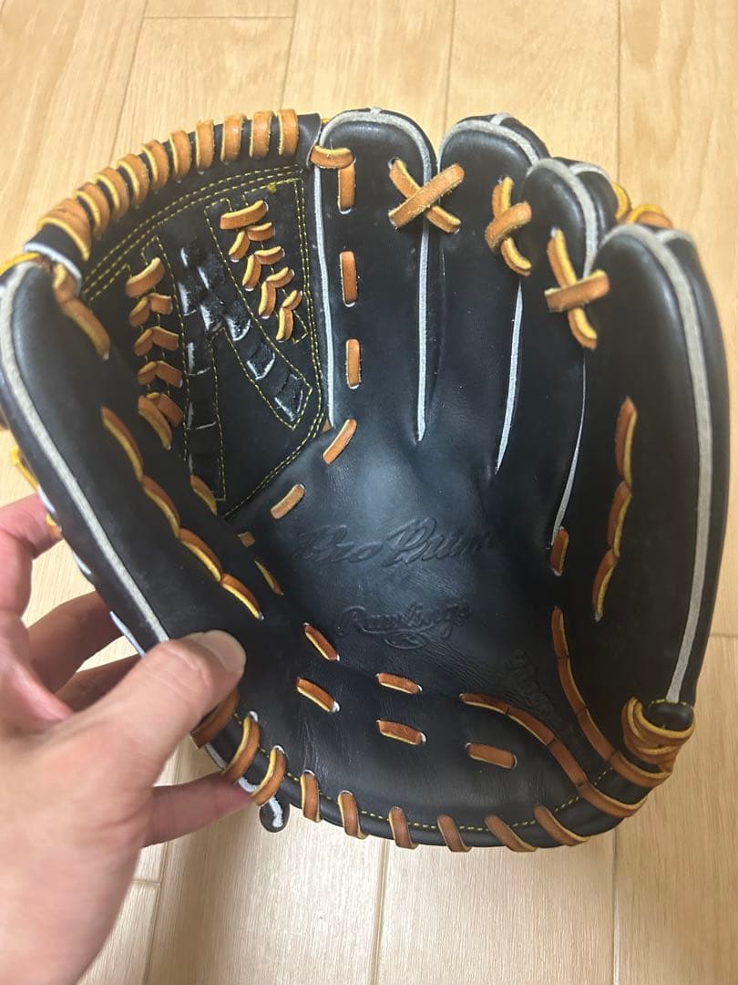 Rawlings Pro Preferred 軟式グローブ 黒/オレンジ