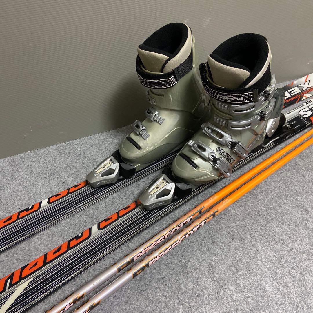 ★メンテナンス済　大人スキーセット　板152cm ブーツ24~24.5cm