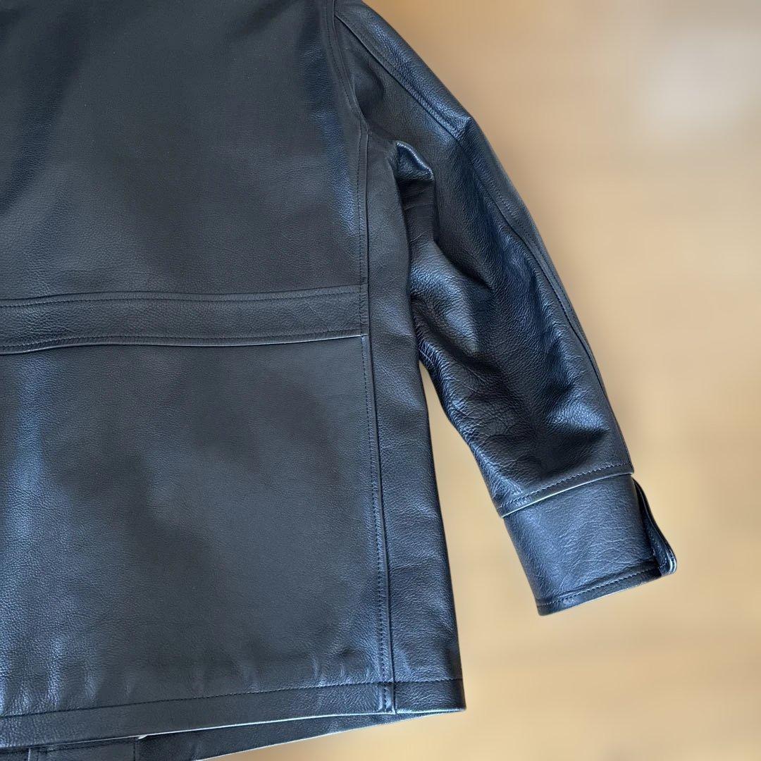 MOTOR-モト　ベジタブルタンニンなめし牛革カーコート