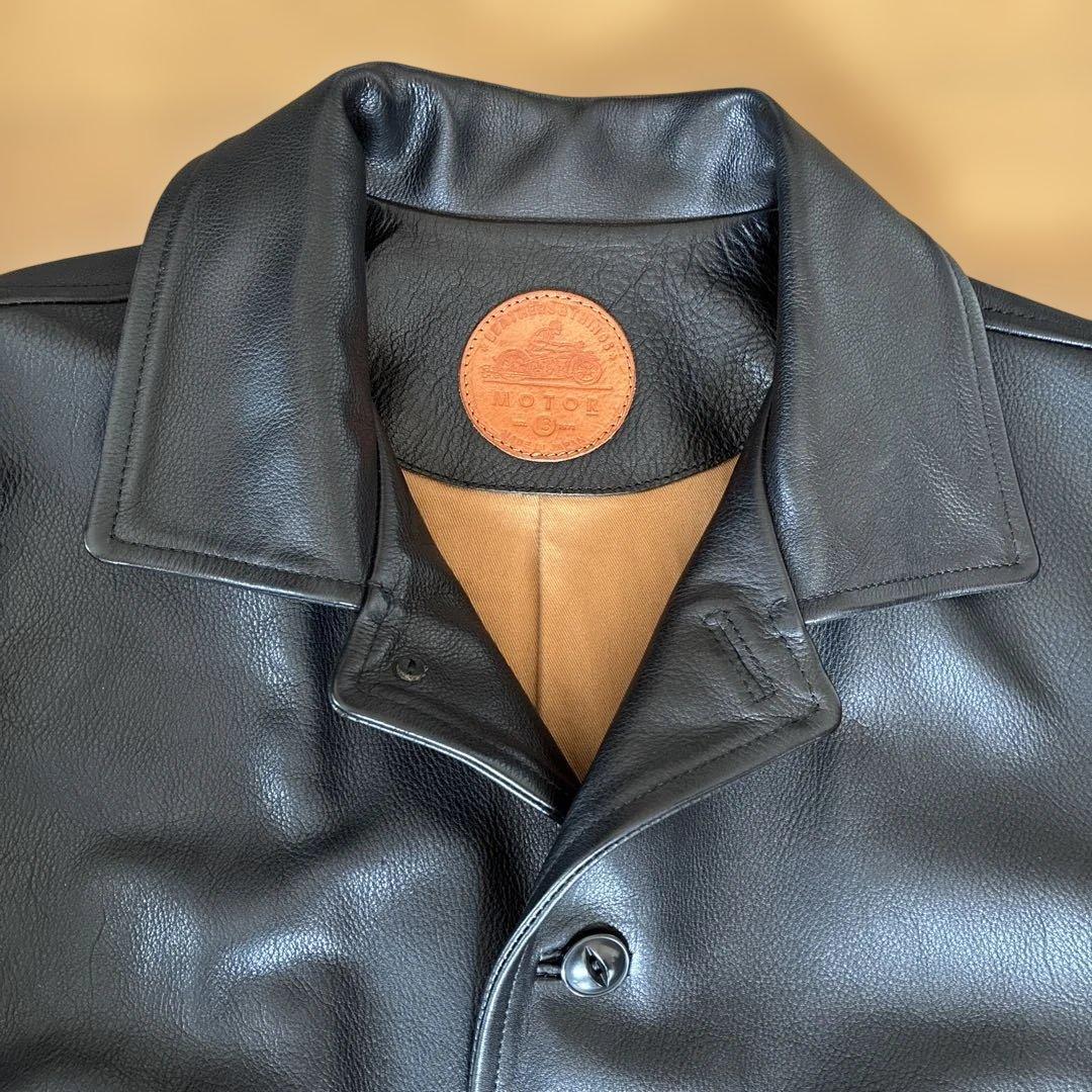 MOTOR-モト　ベジタブルタンニンなめし牛革カーコート