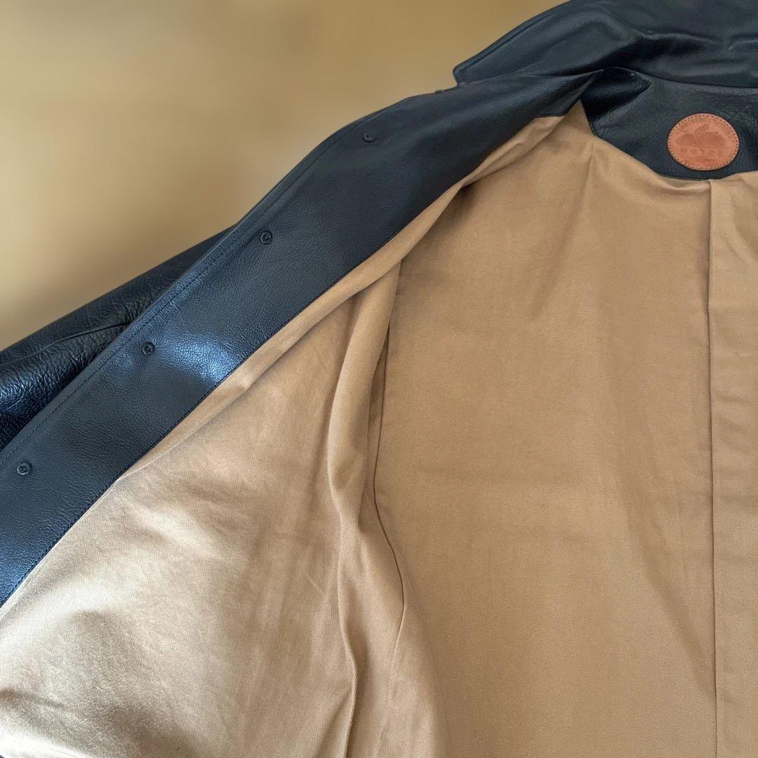 MOTOR-モト　ベジタブルタンニンなめし牛革カーコート