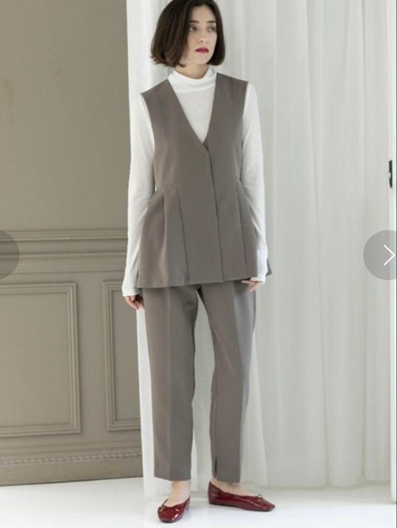 【セットアップ販売】OPAQUE.CLIP ペプラムジレ テーパードパンツ M