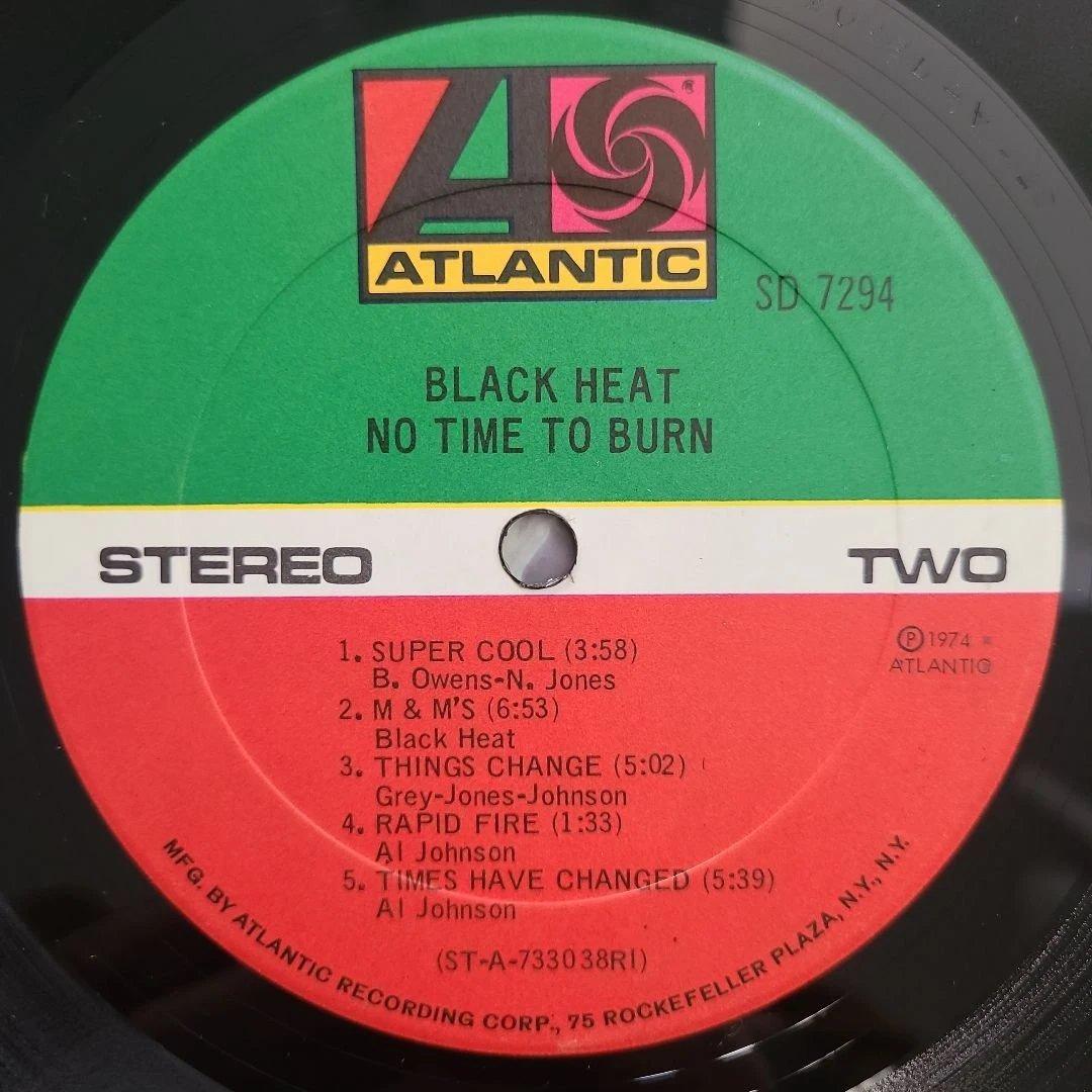 ★ＵＳオリジナル盤★わ『NO TIME TO BURN』BLACK HEAT