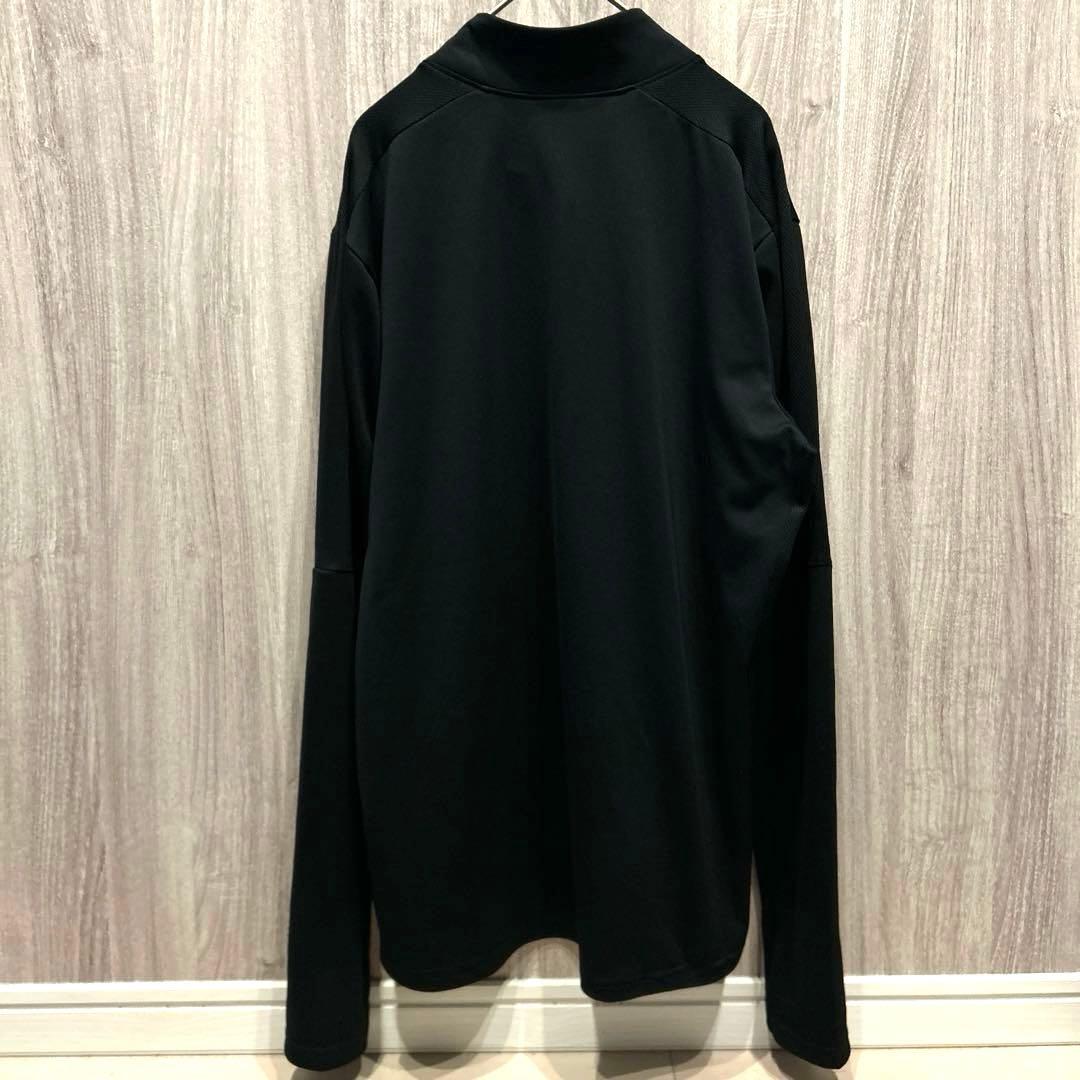 【美品】サンフレッチェ広島×NIKE ブラック ハーフジップ長袖シャツ 古着 L