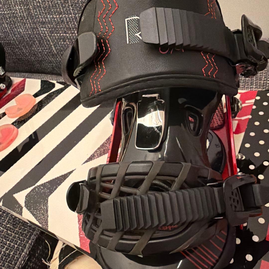 138cmスノーボード板ビンディング2点セットピンク初心者用スタンダード