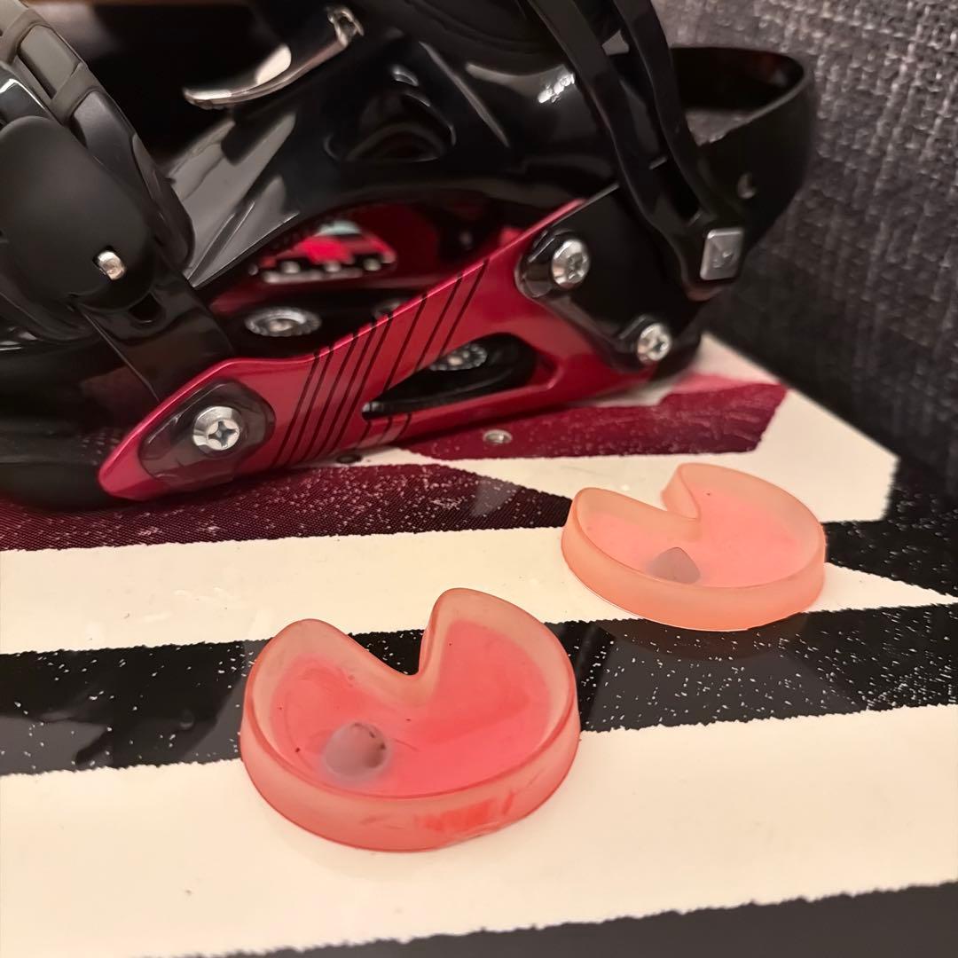 138cmスノーボード板ビンディング2点セットピンク初心者用スタンダード