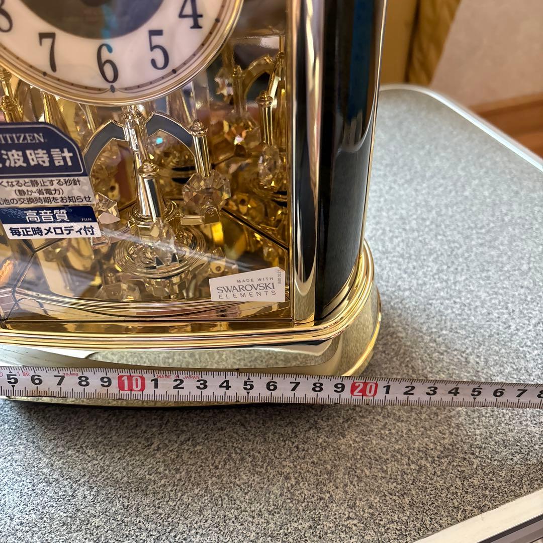 美品シチズン電波時計.毎正時メロディー付12曲、4ＲＮ427.説明書あり