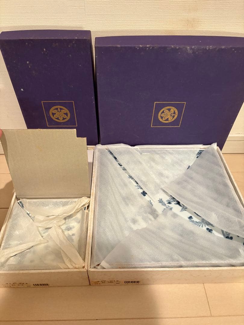 【たち吉】遊魚 銘々皿5枚 遊魚 角盛鉢1枚 染からくさ角盛鉢1枚 新品未使用