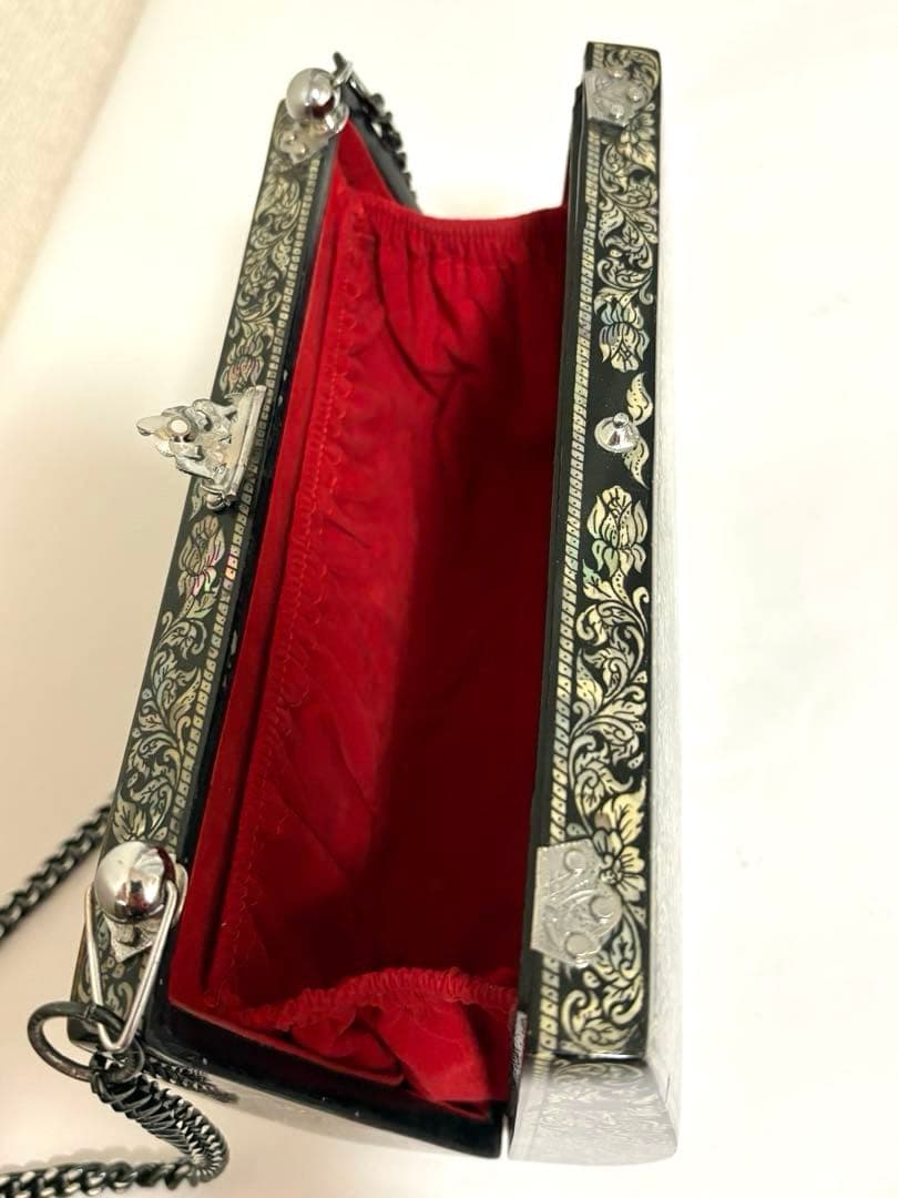 クラッチバッグ　螺鈿細工　パーティーバッグ