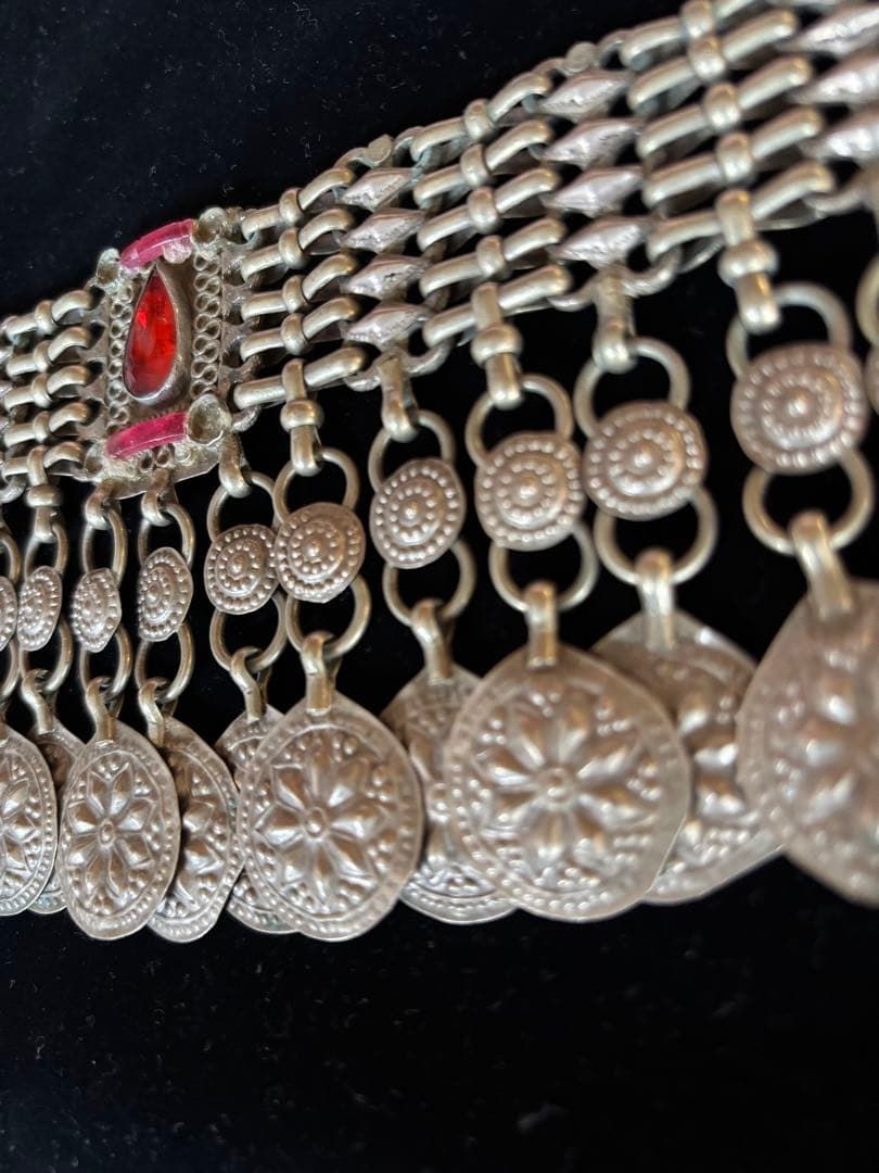 ベリーダンス トライバル クチ族 アクセサリー ビンテージチョーカー　Aロング1