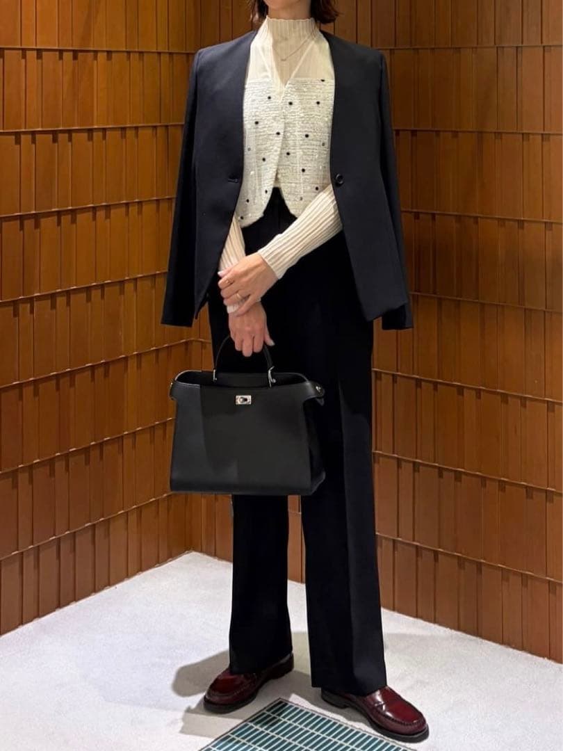 トゥモローランド　ラッピングツイード Vカラーショートジレ ballsey