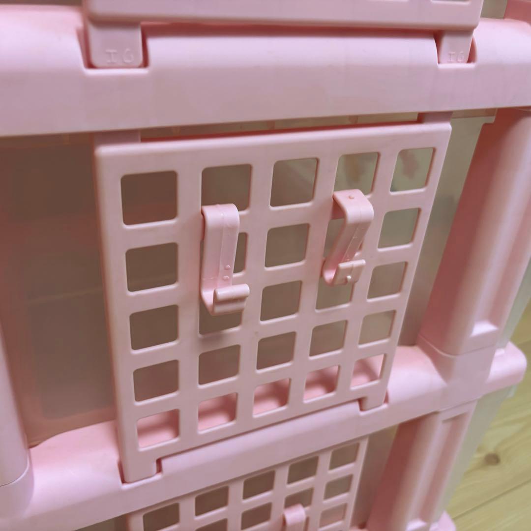 サンリオ　ハローキティ　エンジェル　3段収納ケース　衣装ケース　ピンク