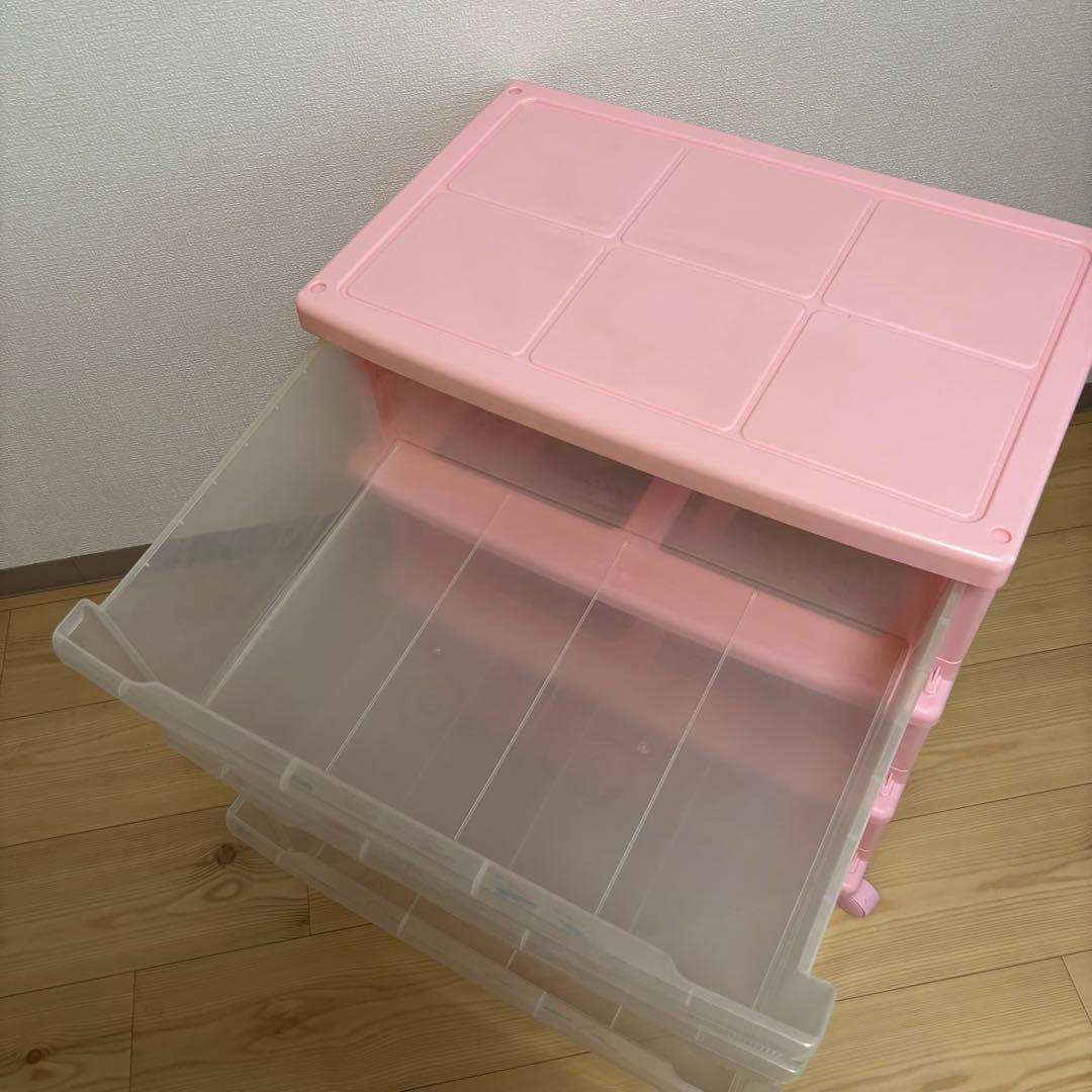 サンリオ　ハローキティ　エンジェル　3段収納ケース　衣装ケース　ピンク