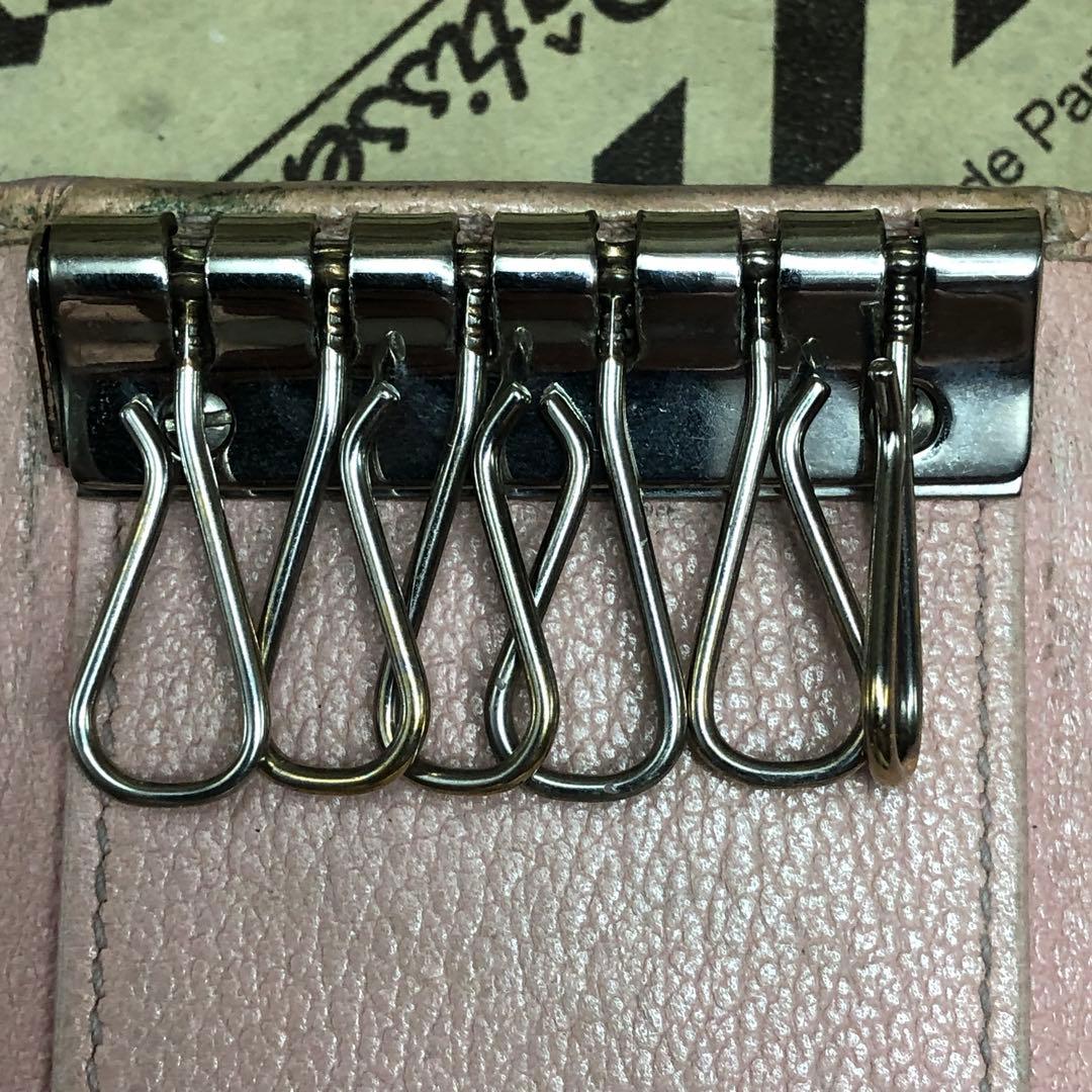 シャネル キーケース 6連 鍵 カメリア ピンク ココマーク FF134