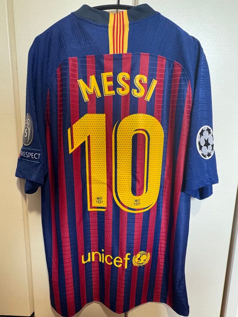 【激レア・選手支給品】メッシ バルセロナ 18/19 ホーム ユニフォーム CL