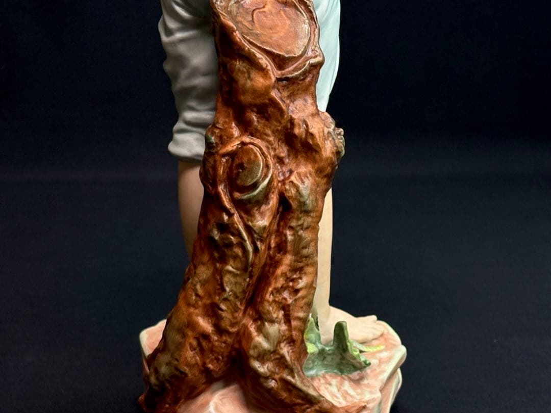 瀬戸ノベルティー 丸山陶器『果物の収穫』 磁器人形 2点まとめ R811185