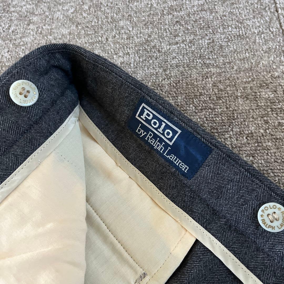 ポロバイラルフローレン　スラックス　グレー　ダブル