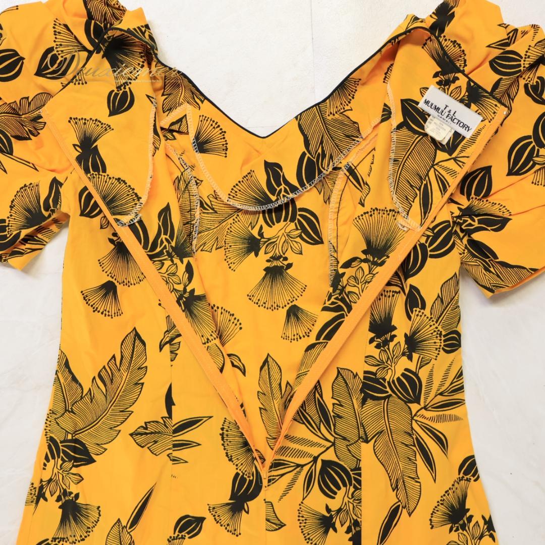 【美品 フラダンス衣装】イエロー T&L MUUMUU FACTORY ドレス